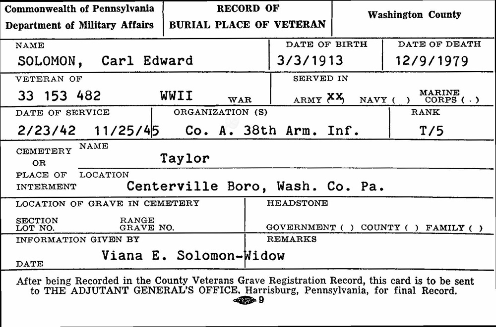 veteran burial